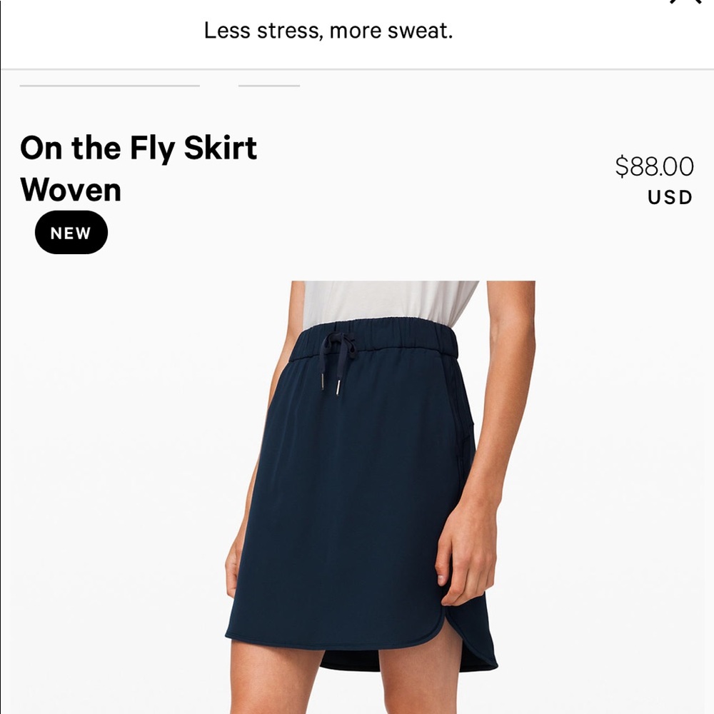 Lululemon on the fly skirt, size 10, teal, EUC